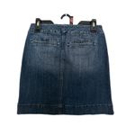 White House | Black Market Mini Jean Button Front Skirt Womens Size 2 Blue Denim Photo 1