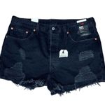 Levi's Levi’s Premium 501® Original Fit High Rise Women's Shorts Black Sz 33 NWT Photo 1