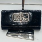 Kathy Van Zeeland  Vintage Deadstock Large Black Long Wallet Photo 0