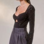 Urban Outfitters  Black Lace Dark Romantic Cutout Bodysuit Photo 0