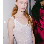 Wiederhoeft Embroidered Long Tank Dress in White 36 New Womens Beaded Runway Size undefined Photo 13