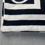 Michael Kors NWT  Chevron Stripe logo knit scarf in black and white acrylic. Photo 6