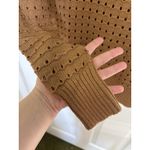 Joie  Brown Collared Sweater Size XS Preppy Sheer Contemporary Neutral Photo 6