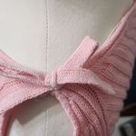 Jessica Simpson Pink Ribbed Knit Sweater with Shoulder Cutouts By Photo 3
