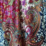 Vintage California Dynasty Paisley Print Women's Top size small Red Photo 5