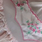 Vintage 70s Cottagecore Pastel Pink Nightgown. S/M. Embroidered Floral Grandma Size M Photo 9