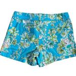 Lilly Pulitzer Originals Jungle Glam Toile Blue Pink Callahan Shorts Size 4 Photo 0