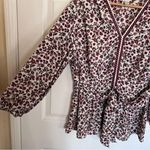 Max Studio White Red Floral Print Bohemian Dress Photo 3