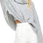 Free People  BFF Cowl Neck Sweater XS Grey Photo 0
