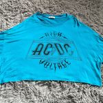 Cropped Band Tee Blue Size XS Photo 0