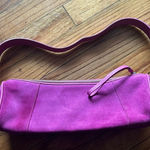 Ann Taylor Vintage Purple Suede Baguette Bag – Genuine Leather Photo 0
