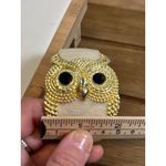 Gold & Ivory Owl Bangle Bracelet With Textured Detail Photo 6