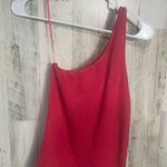 EVERY One Shoulder Knit Ribbed One Shoulder Top Rose Pink size M Soft Stretch Size M Photo 0