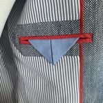 J.Crew  Dalton Herringbone Blazer Jacket 8 TALL Blue Gold Buttons Crest Linen Photo 9