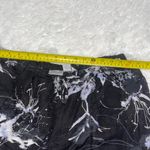 Chico's Chico’s black w/purple & white floral linen blend wide leg pants US 12/ Chico 2 Photo 6