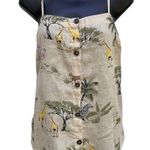 Old Navy NWT Sleeveless Camisole Linen Blend Safari Design Button Front Women S  Photo 0