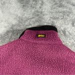 Vintage REI Fleece Vest Outdoors Cozy Warm Burgundy Plum Black Trim Made in USA Purple Size M Photo 2