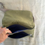 Kipling  moss green with colbalt blue lining crossbody bag Photo 5