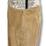 Ann Taylor Vintage Size 8 Tan Genuine Suede Leather Pencil Skirt Classic Capsule Photo 2