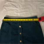 Altar'd State Altar’d State Dark Teal Corduroy Mini Skirt S Boho Fall Preppy Classic Academia Photo 4