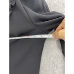 Virgo Petite Women's Button Front Blouse Sheer Glittery Size 6 Ruffle Trim Black Photo 11