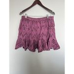 Free People Serenity Mini Skort Skirt Dreamy Mulberry Eyelet Scalloped Hem Boho Photo 2