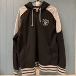 NFL Men's Full Zip Soft Fleece Hoodie Letterman‎ Varsity Jacket Size XL Black Photo 1