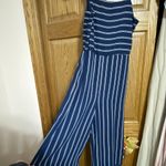 Japna Navy Striped Romper Photo 0