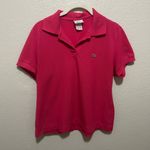 Lacoste Classic Pink Polo Shirt Women’s Size 46 (Fits M/L) Preppy Tennis Style Photo 0