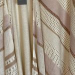 Vince Camuto | NWT Metallic Stripe Mixed Knit Lightweight Ruana Photo 4