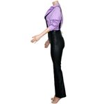 Anthropologie MAEVE x  Faux Leather Overalls, Black, 4 (US) Photo 9