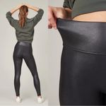 Spanx • Faux Leather Leggings 2437 black coated tights shapewear high rise Photo 15