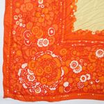 Vintage Ornate Orange & Yellow Floral Scarf Wraps Photo 2