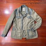 Joseph Greco JKT Jakett New York Mixed Media Leather Trim Utility Jacket Sz M Green Size M Photo 7