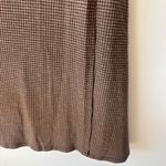 Toad&Co Brown Houndstooth Mini Wrap Dress Short Sleeve Scoop Neck Tie Waist Size XL Photo 6