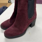 Sam Edelman Chunky Heel Chelsea Boots Suede Red Block Heeled Ankle 5.5 Classic Photo 8