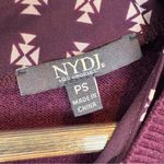 NYDJ Los Angeles Plum Purple Mixed Media Sweater Top - Petite Small Photo 3