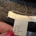 H&M Dark Gray Melange Mohair Wool Cowl Neck Sweater Slouchy Crop Fit Women's M Photo 4