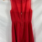 Maeve Anthropologie red dress lattice flare size 0 Photo 4