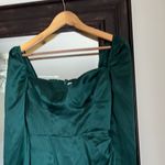 Reformation  Glorianna Green Silk Dress Christmas party holiday 2 Photo 2