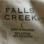 Falls Creek Snowflake Print Long Sleeve T Shirt Gold Shimmer Size Large Winter Photo 3