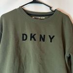 DKNY Green Cropped Sweatshirt Photo 2