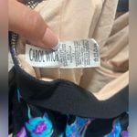 CAROL WIOR One Piece Swimsuit Floral Underwire Bra Loose fit top Spaghetti strap Blue Size 12 Photo 1