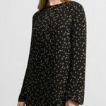 Theory Marah Starry Night silk two layer black white star print dress size 10 Photo 8
