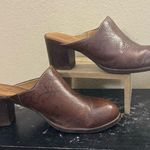 Patricia Nash Nicia Old World Map Leather Mules Clogs Dark Brown Size 7.5 Photo 1