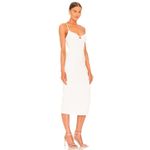 JONATHAN SIMKHAI Iris Jersey Underwire Cutout Midi Dress Size Small White Photo 2