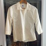 Gap Stretch Womens Shirt Sz Small Pail Yellow Classic Fitted Concealed Buttons Photo 1