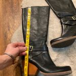 Kork-Ease  Korks Natali Black Tall Boots Size 9.5 Womens Buckle Wooden Block Heel Photo 2