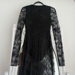 SKIMS  Dress Small Black Lace Ultra Fine Lace Plunge V Neckline Long Sleeve Gown Photo 8
