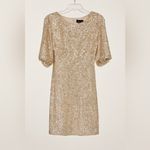 Lulus  Shimmering Gold Sequin Mini Dress Photo 5